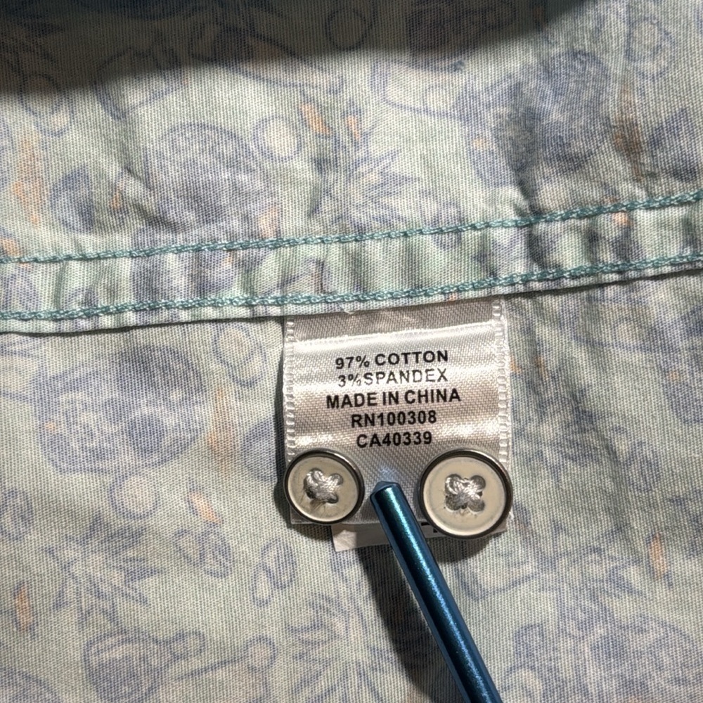 Peter Millar Cowboy Cantina Skulls & Tequila Men’s SS Stretch Shirt size Medium - Picture 8 of 14